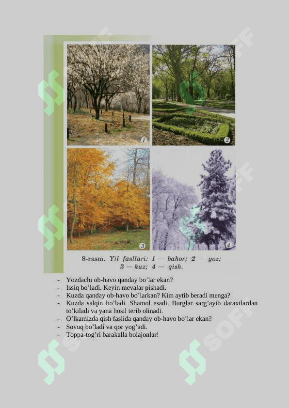 “Yil fasllari” mavzusida mashg'ulot ishlanmasi. 3