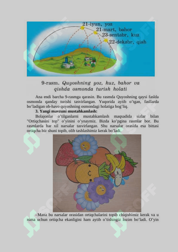 “Yil fasllari” mavzusida mashg'ulot ishlanmasi. 4