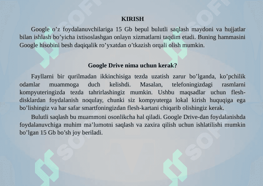 Google Cloud xizmatlari 2