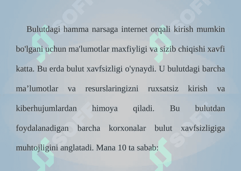CLOUDDA XAVFSIZLIKNING AHAMIYATI 3