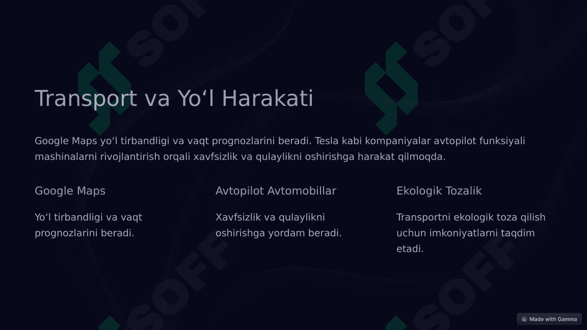Sun'iy intellektning kundalik hayotdagi ro'li presentatsiya 3