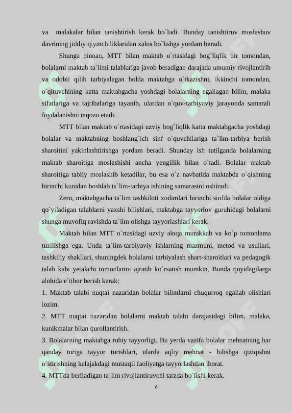 MAKTABGACHA YOSHDAGI BOLALARNING SENSOR TARBIYASI. 6