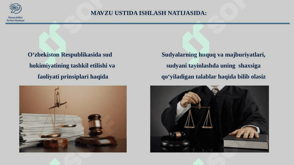 O‘ZBEKISTON RESPUBLIKASINING SUD TIZIMI 2