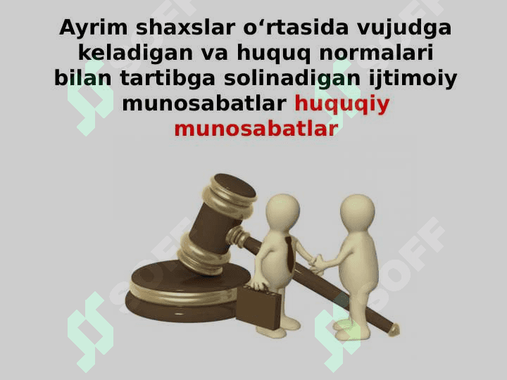 Huquqiy munosabatlar 2
