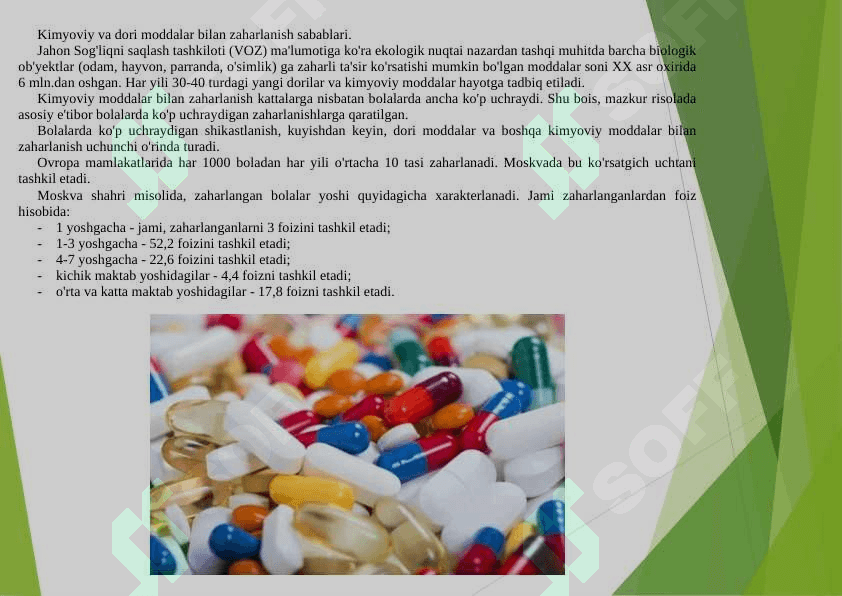 KIMYOVIY VA DORI MODDALAR BILAN ZAHARLANISH 2