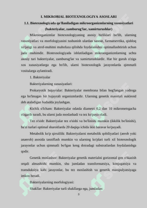 Mikroorganizmlar biotexnologiyasi 3