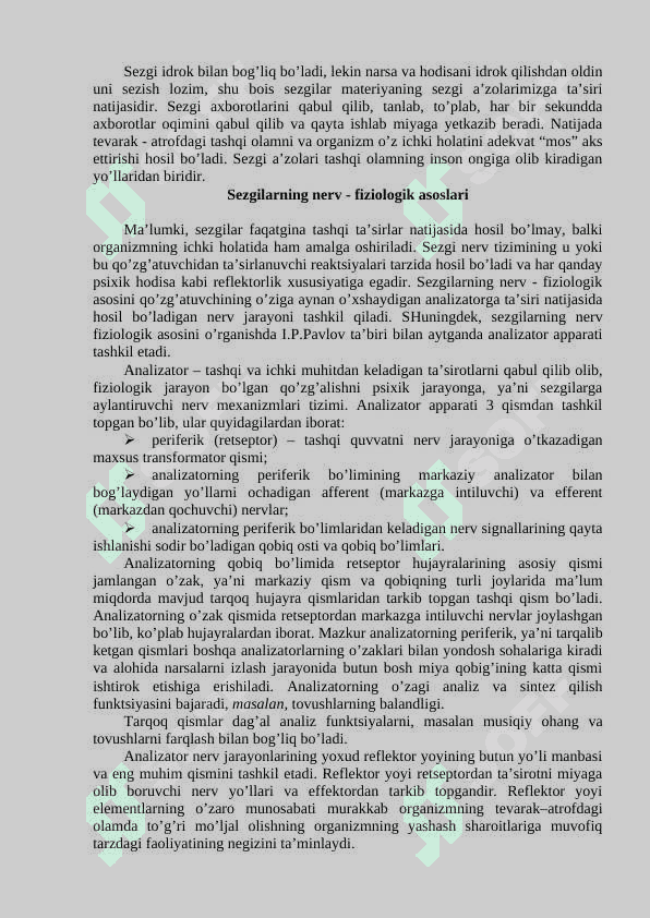 Sezgi psixik jarayonlarning boshlangʻich holati ekanligi 3