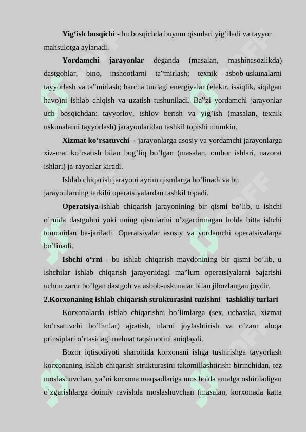 ISHLAB CHIQARISH VA XIZMAT KO'RSATUVCHI KORXONALAR MOLIYAVIY BO’LMAGAN KO’RSATGICHLARNI TALQIN QILISH 3