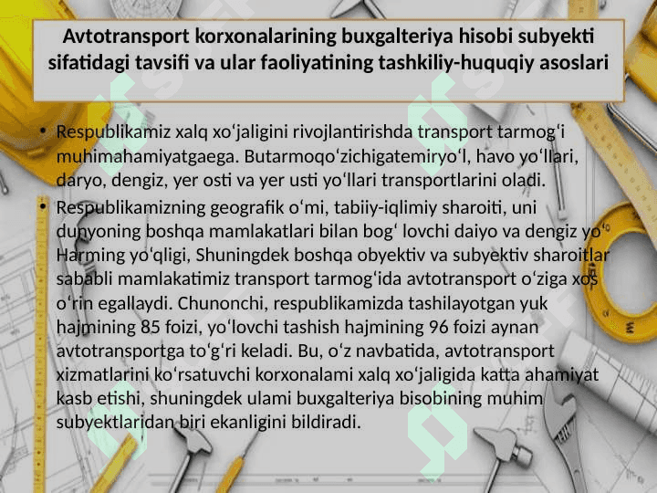 9-Qishloq xo’jalik korxonalarida buxgalteriya hisobini tashkil qilish 6