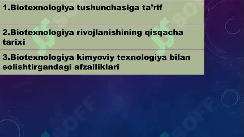 Farmasevtik biotexnologiya va kimyo sanoati biotexnologiyasida biologik fanlar 2