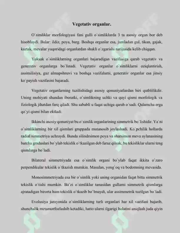 Vegetativ organlar tavsifi 3