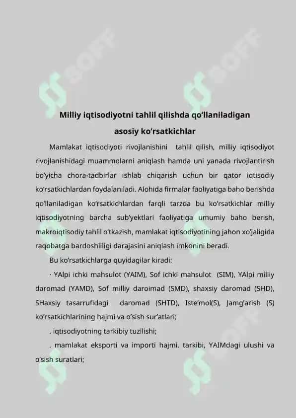 Asosiy makroiqtisodiy ko’rsatkichlar va ularni hisoblash 3