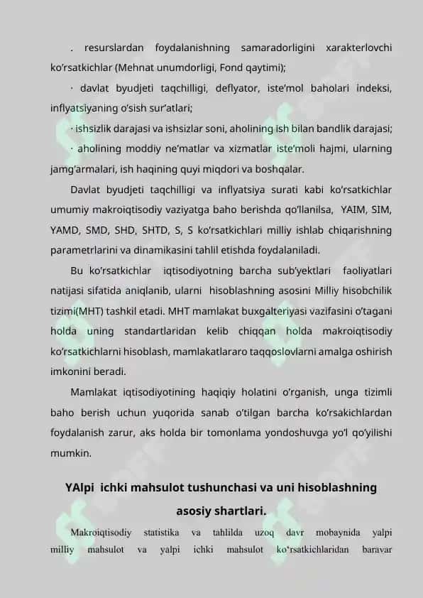 Asosiy makroiqtisodiy ko’rsatkichlar va ularni hisoblash 4