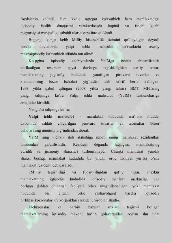 Asosiy makroiqtisodiy ko’rsatkichlar va ularni hisoblash 5