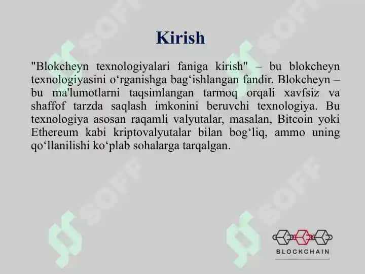 Blokchayin texnologiyalariga kirish 3