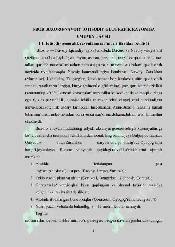 Buxoro-navoiy geografik rayoni 5