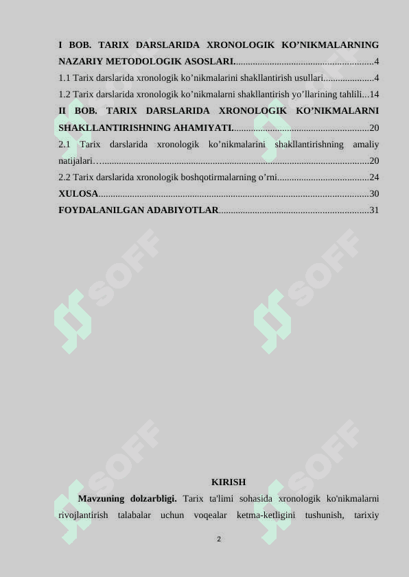 Tarix darslarida xronologik koʻnikmalarni shakllantirish usullari 2