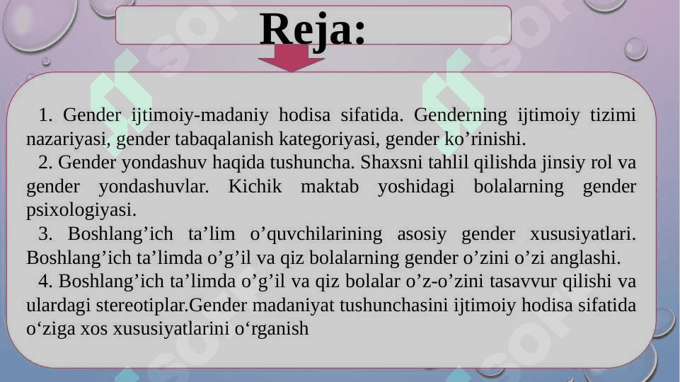 Shaxsni oʻrganishiga gender yondashuv 2
