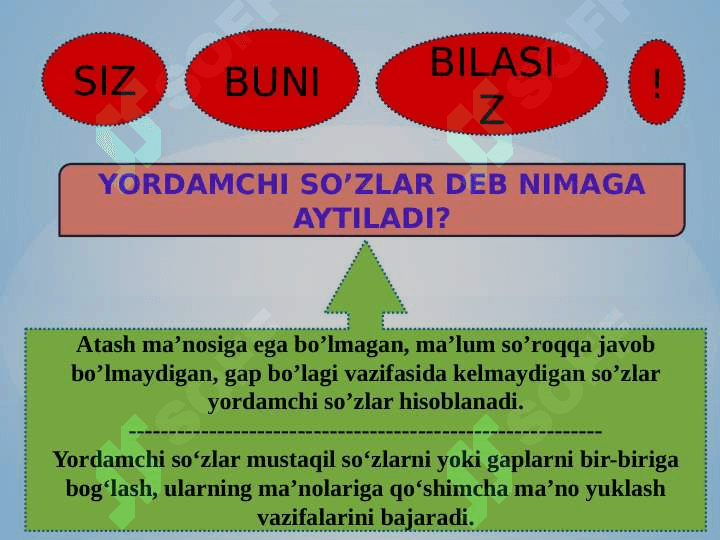 Yordamchi soʻzlar alohida guruh soʻzlar 2