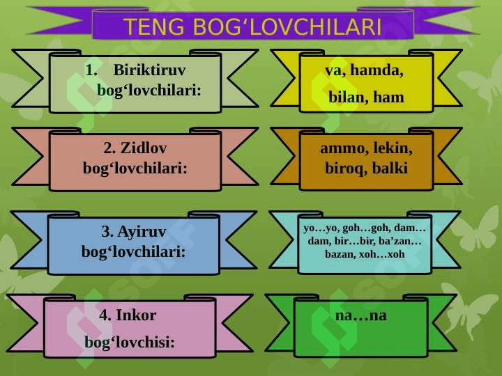 Yordamchi soʻzlar alohida guruh soʻzlar 8