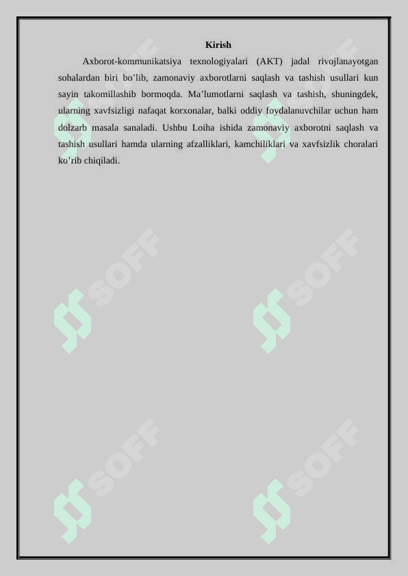 Zamonaviy axborotni saqlash va tashish 2