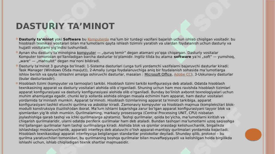 Axborot texnologiyalarining dasturiy ta’minoti 3