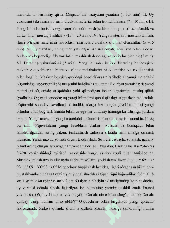 matematikadan o'quvchilarni tejamkorlikga tayyorlash 5