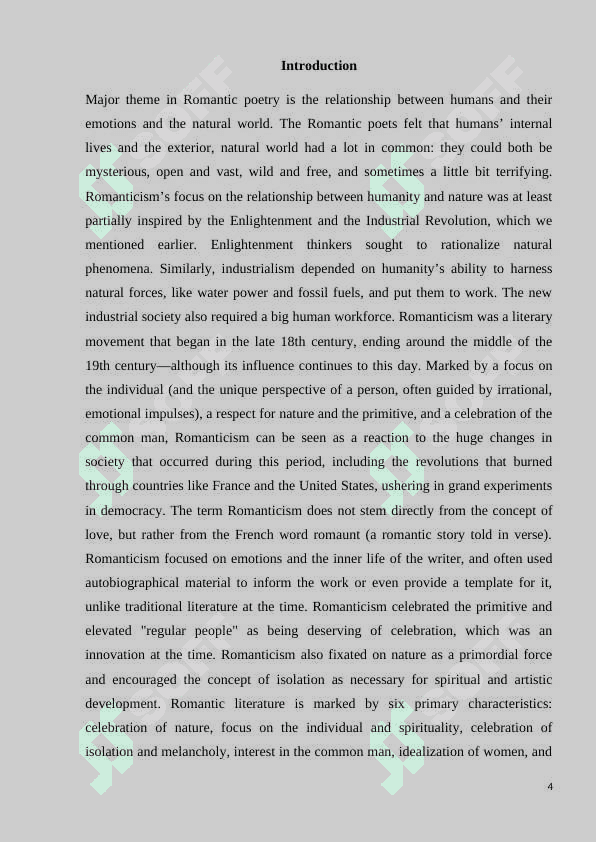 The first stage of romanticism 4