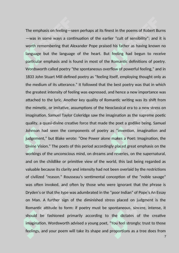 The first stage of romanticism 7