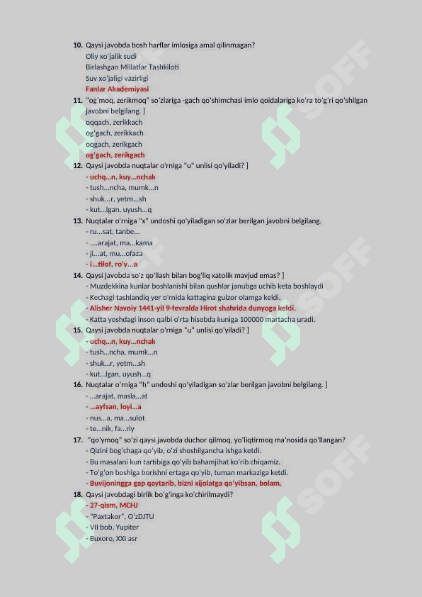 argos davlat tilida ish yurutish bo'yicha test savollari javoblari bilan 2