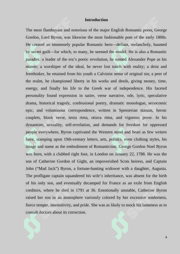 God-fighting and oppressive motives of the philosophical drama of J. Byron’s “ Cain ”. (course work) 4