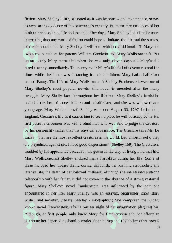 Lyrics by P. B. Shelley (course work ) 8