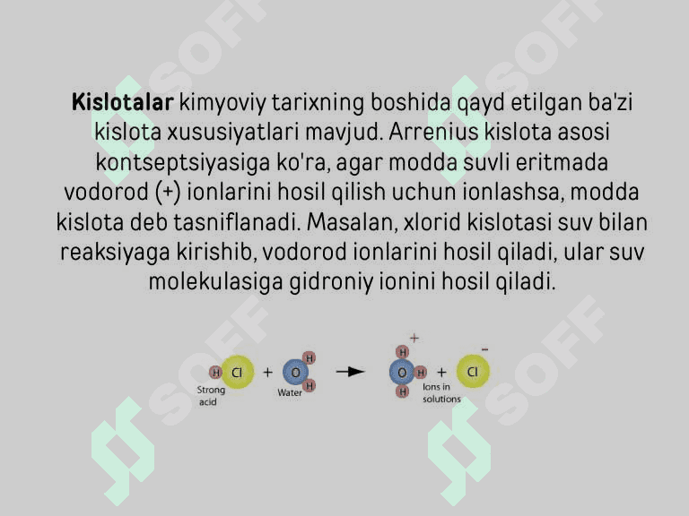 Kislotalar. Ularni guruhlanishi va asosiy farqlari 3