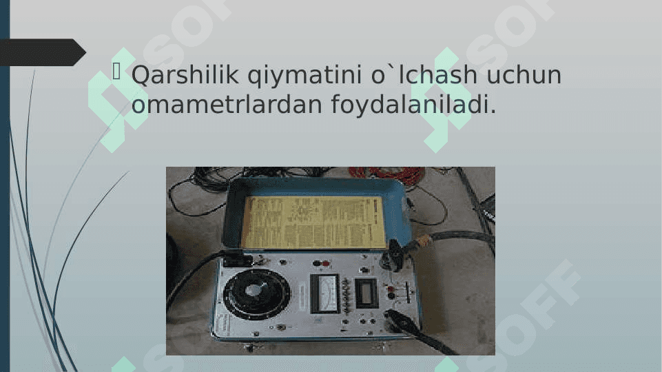 Elektrokimyo asoslari. Konduktometriya. Potensiometriya. 8