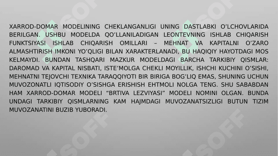 Iqtisodiy o'sishning neoklassik modellari 4