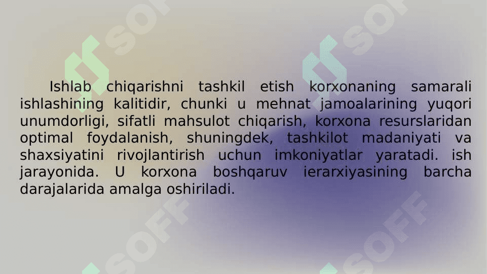 Ishlab chiqarish jarayonini tashkil etishning oqim shakli 3
