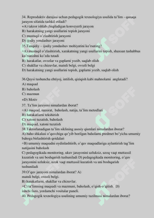 PEDAGOGIK MAHORAT TESTI 2024. 400 TA. 7