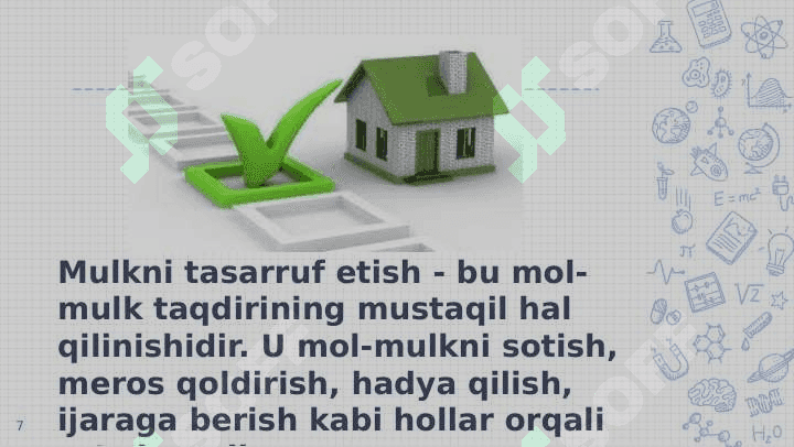 Bozor iqtisodiyoti sharoitida mulkchilik munosabatlari. 7