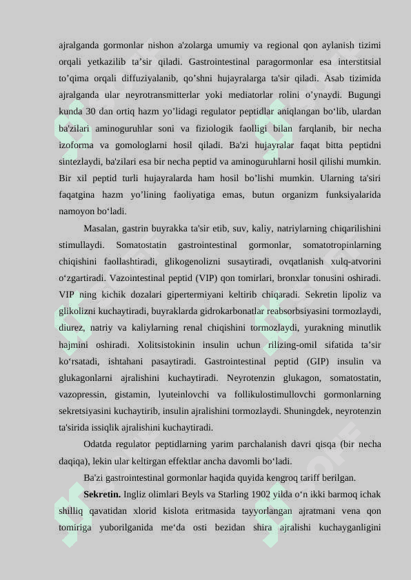 Gastrointеstinal gormonlar 3