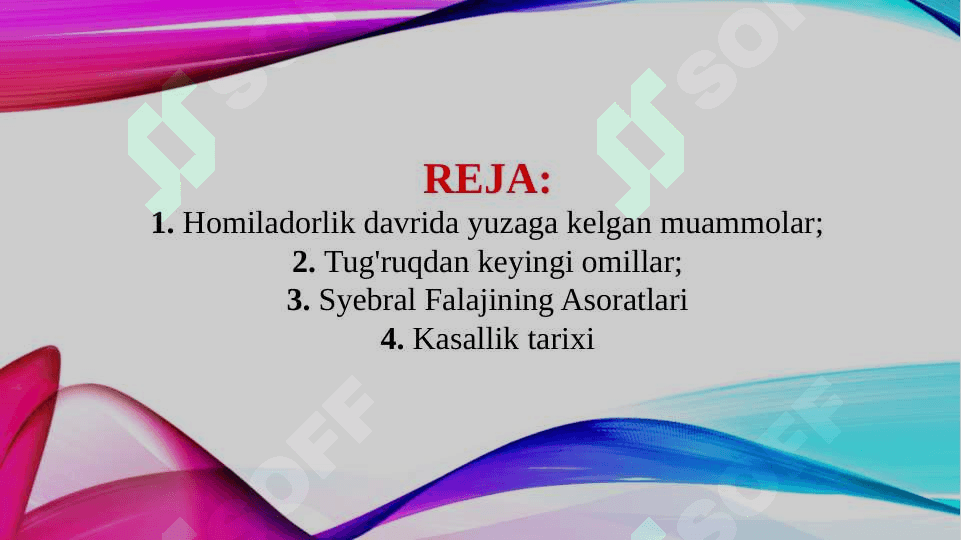Bolalar syebral falajining kelib chiqish sabablari va asoratlari 2
