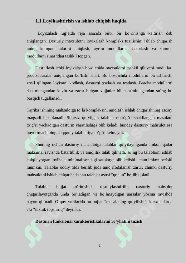 Dasturiy injinering fanidan “Airaport” loyihasini loyihalashtirish va ishlab chiqish mavzusida kurs ishi 3