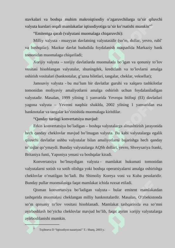 Xalqaro valyuta tizimi va uning o’zgarishi 7