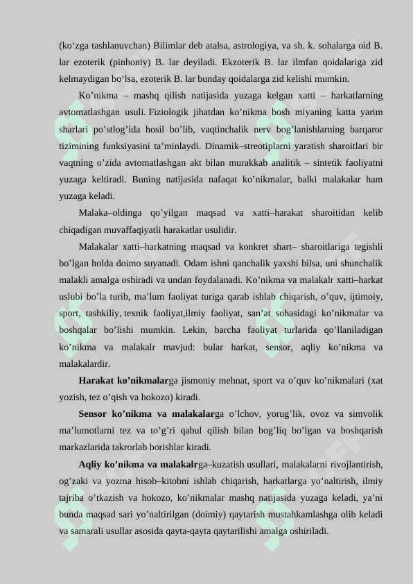 O`QUVCHILARNING BILIM, KO`NIKMA VA MALAKALARINI TASHXIS ETISH 2