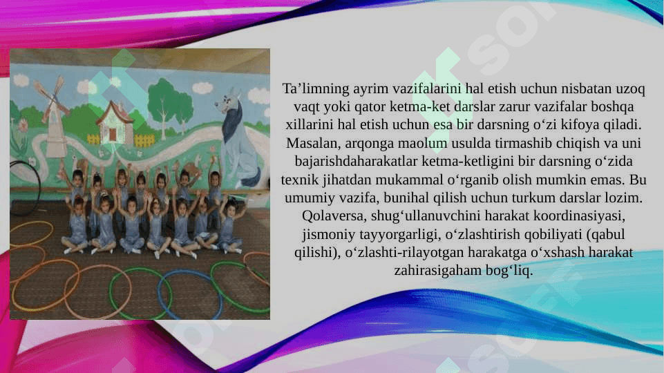 Mashgʻulotni tashkil etish va oʻquvchilar faoliyatini tashkil etish 4
