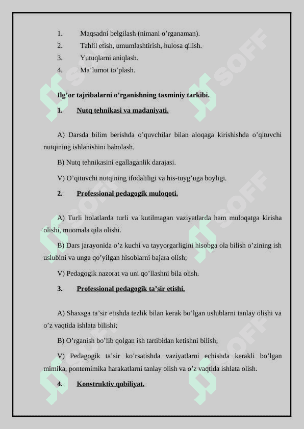 O'qituvchi pedagogik faoliyatida kasbiy refleksiyaning o'rni 4