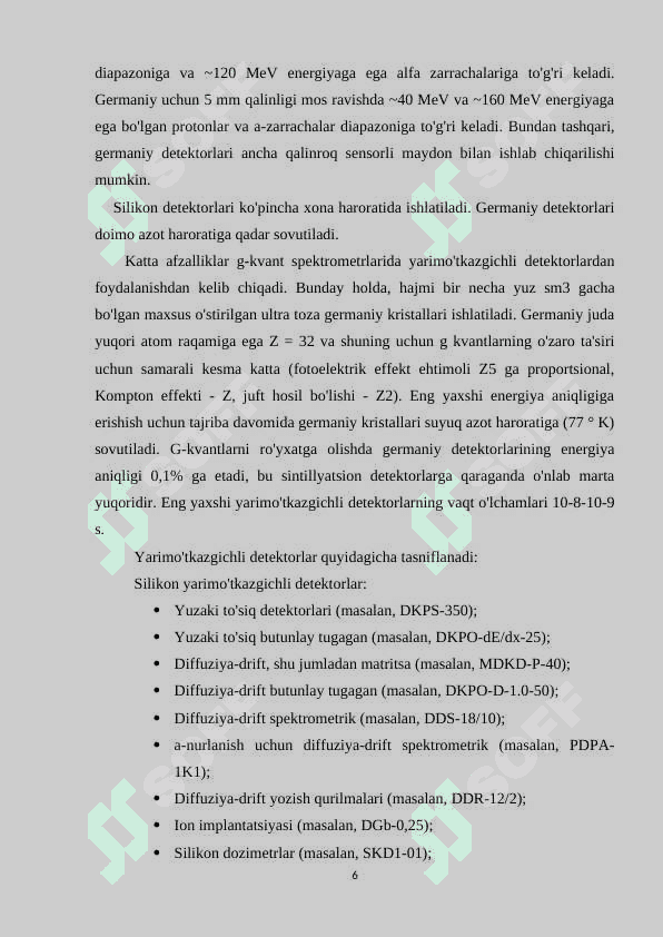 YARIMO’TKAZGICHLI DETEKTORLAR 6