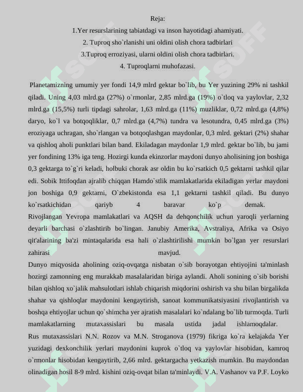 Tuproq muhiti omillariga organizmlarning moslashishi 2