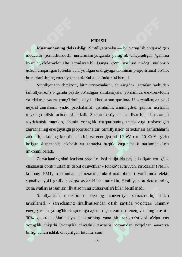 SINTILLYATSION DETEKTOR 2