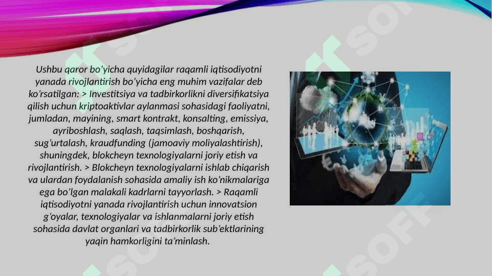 Mamlakat iqtisodiyotini rivojlantirishda informatika va raqamli texnologiyalarni oʻrni 4