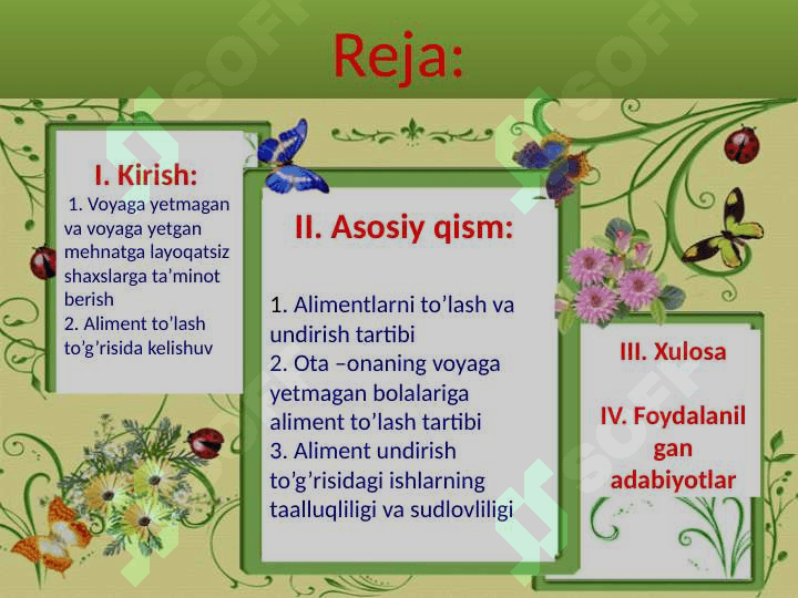 Aliment majburiyatlari 2